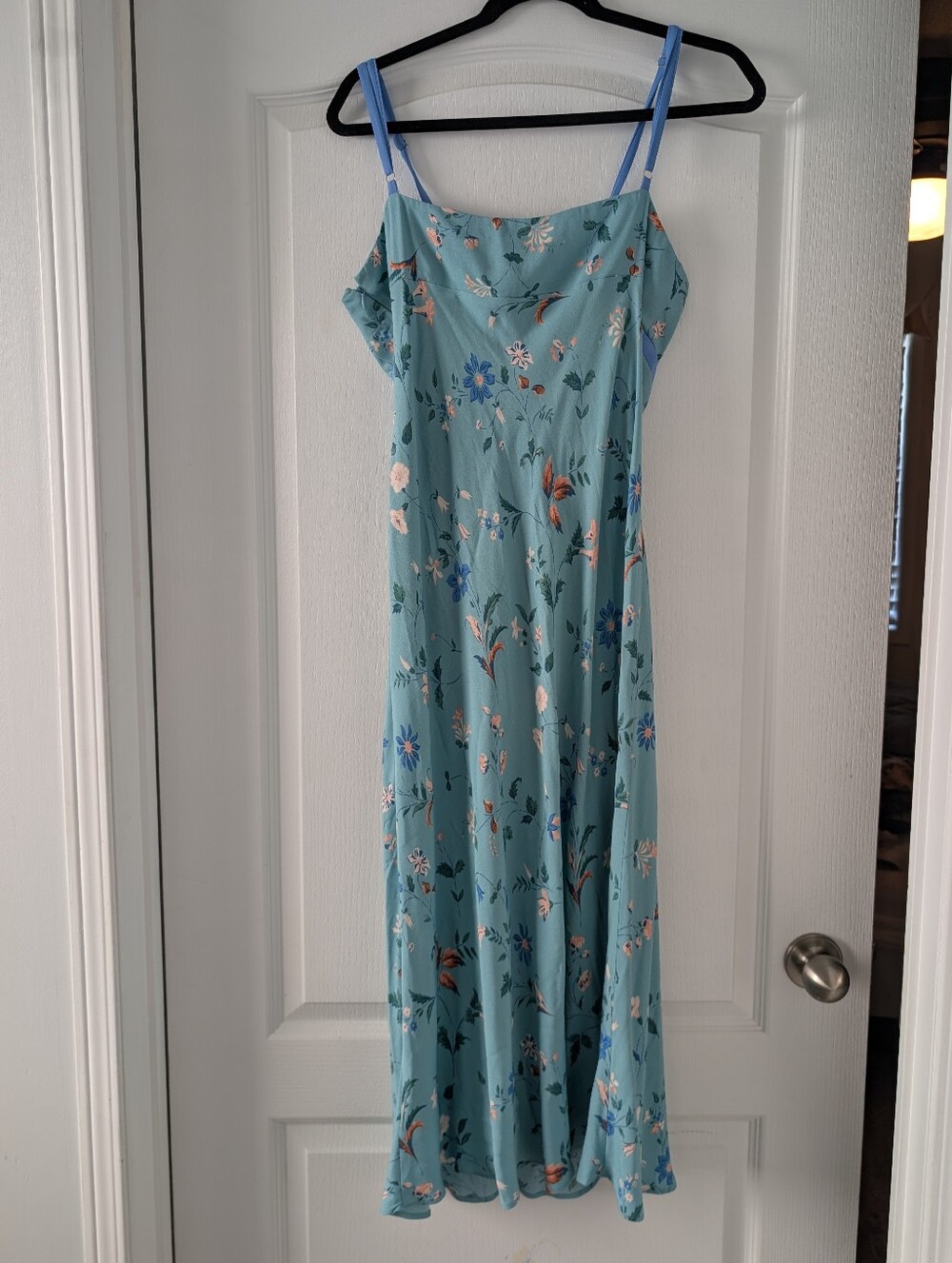 Reformation Camira Blue Floral Dress Size 12 - Picture 2 of 5